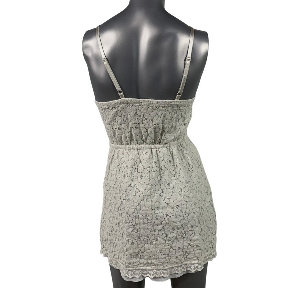 Poetry Cream White Floral Lace Mini Dress size Small Babydoll Cottagecore Fairy - Picture 2 of 8